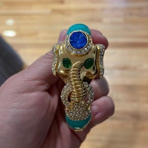 Rare J.Crew elephant bangle - early 2000’s - faux crystals